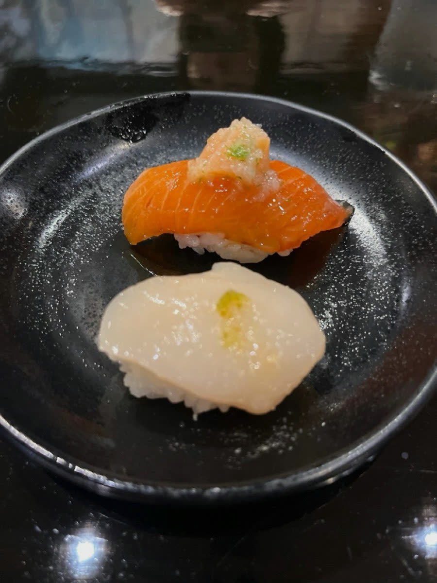 Assorted nigiri and rolls